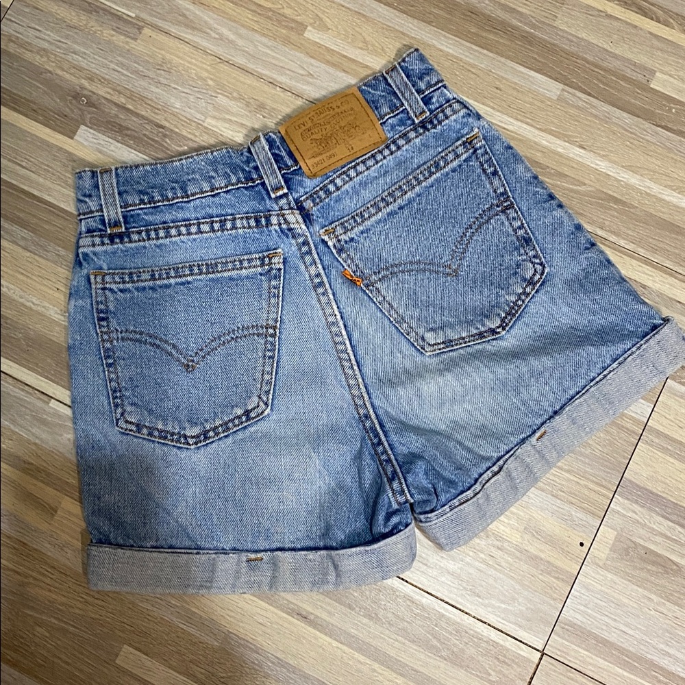 LEVI’s Vintage high waisted jean shorts size kids girls 14 slim - Picture 7 of 9